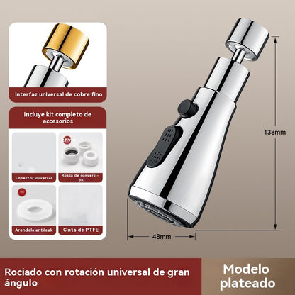 🚰Compra 1 y llévate 1 gratis🔥【Cartucho de filtro gratis】Boquilla de filtro de grifo giratoria de 360°