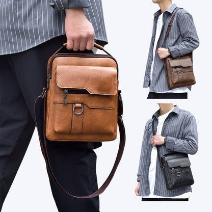 🔥45% отстъпка 👜 Модерна и ежедневна мъжка кожена чанта с голям капацитет ✅️Плащане при доставка