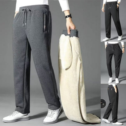 👖【Časově omezená sleva】🔥【M-5XL】2025 Zimní pánské zimní jehněčí vlna zahuštěná ležérní teplé tepláky✅【40-100kg】-4124659